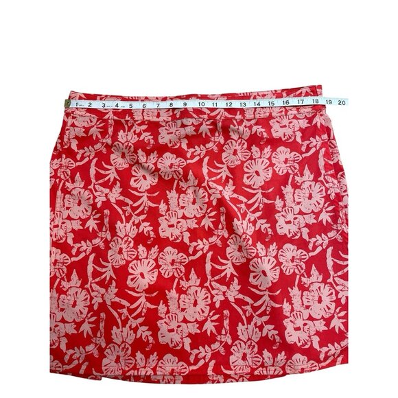 RIP SKIRT HAWAII LENGTH 2 CORAL HIBISCUS FLORAL QUICK WRAP SZ XL TRAVEL COVER UP - Picture 6 of 7